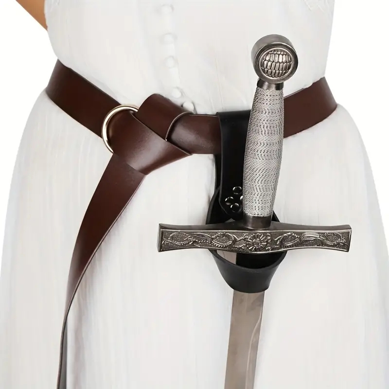 Cosplay Prop Dagger - Skórzany pas w stylu retro Viking